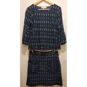 Loft Skirt Suit Embroidered Crochet